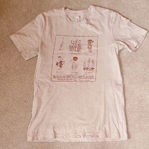 Vintage Light Pink Graphic Bloom Crewneck T-Shirt